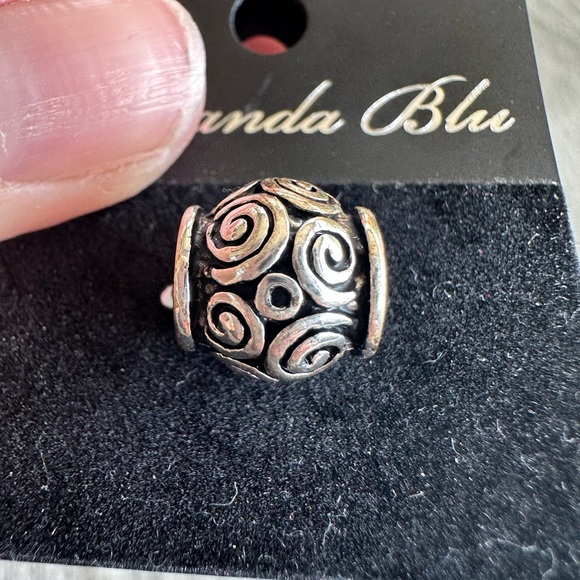 Amanda Blu Silver Plated Swirl Bead Charm - Picture 4 of 6